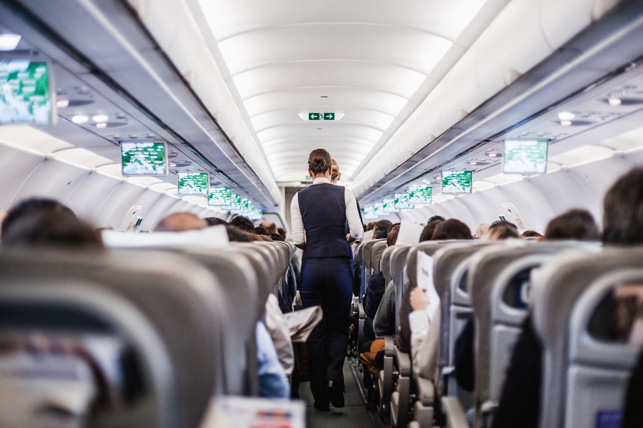 Some airlines serve peanuts during flights.