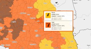 Burze i grad nad Płockiem. IMGW wydało ostrzeżenie dla miasta i powiatu płockiego!