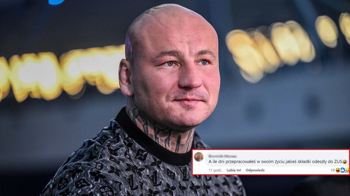 Na zdjęciu: Artur Szpilka. W ramce komentarz jednego z fanów.