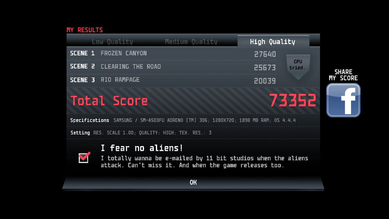 Samsung Galaxy A5 - wydajność i benchmarki 5