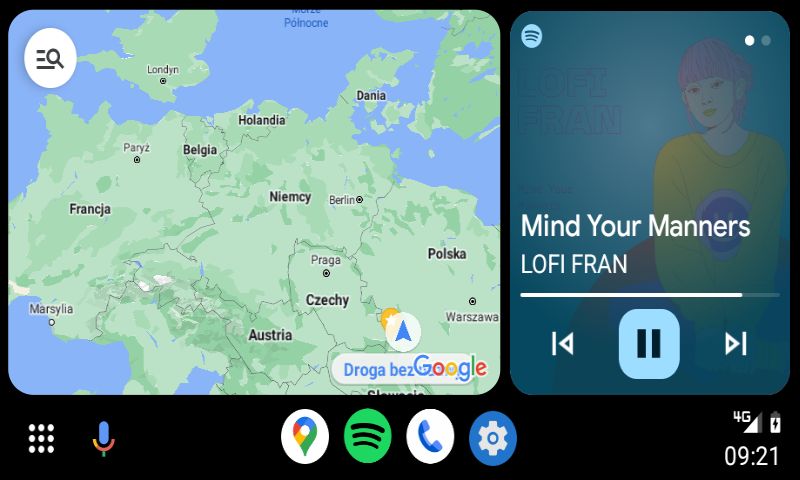 Android Auto - interfejs Coolwalk
