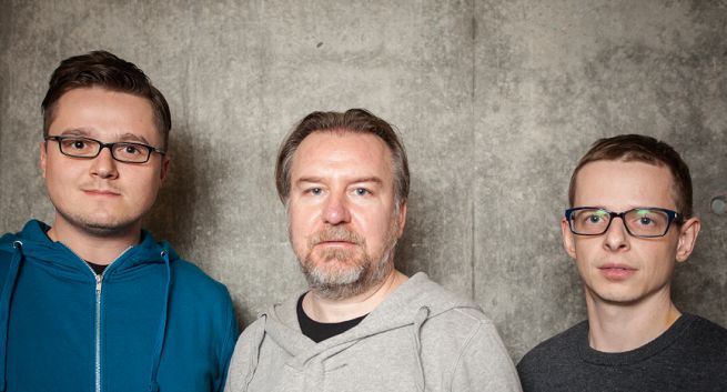 Dariusz Facoń, Kornel Karbowniczek i Jakub Panek w redakcji Gazeta.pl