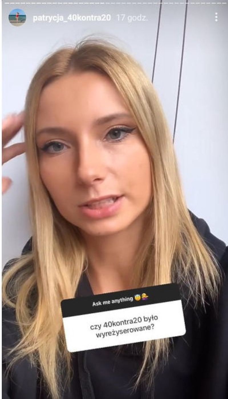 "40 kontra 20". Patrycja odpowiada na pytanie o to, czy program jest ustawką 