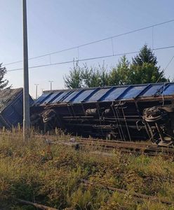 Wykoleił się pociąg. Z wagonów wysypał się ładunek