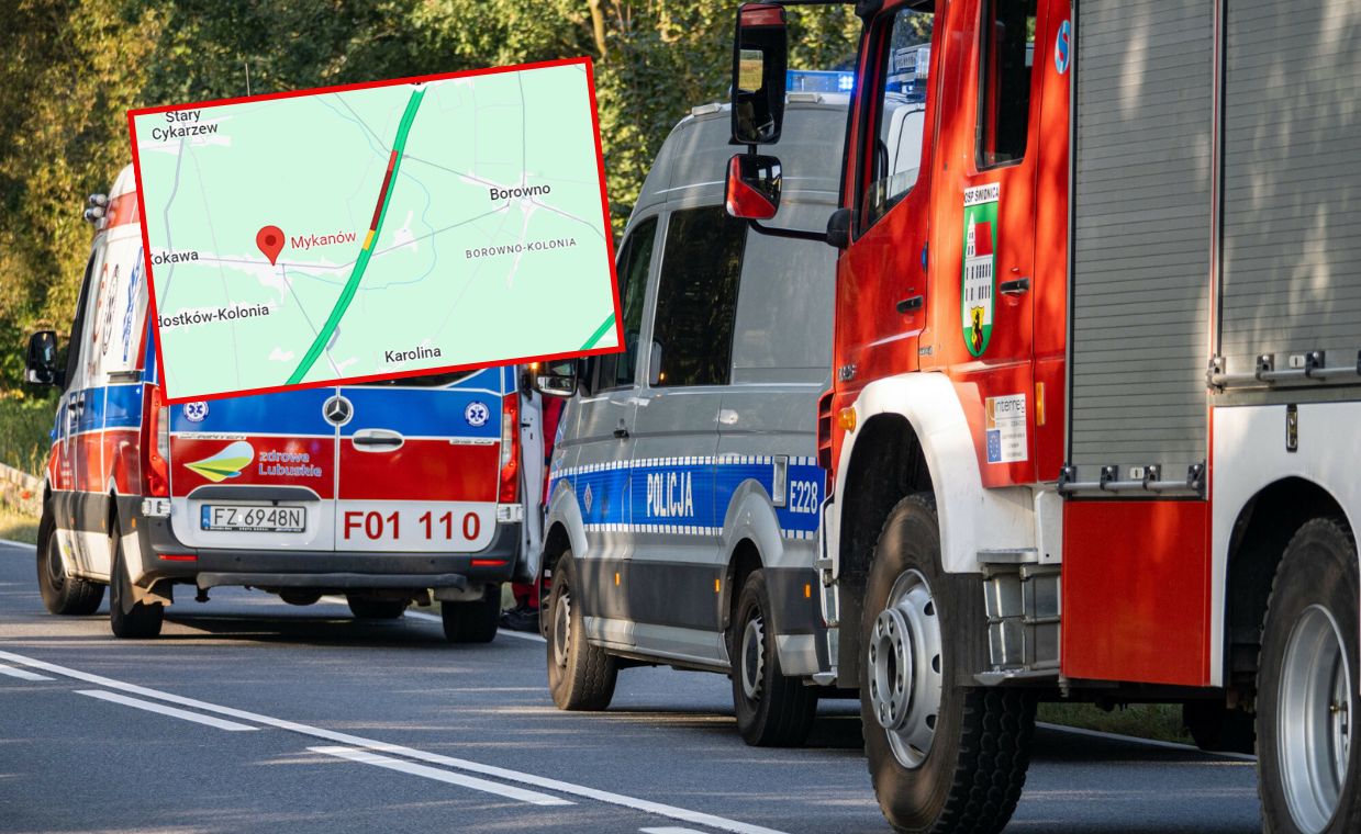 Groźny wypadek czterech aut na A1. Są ranni