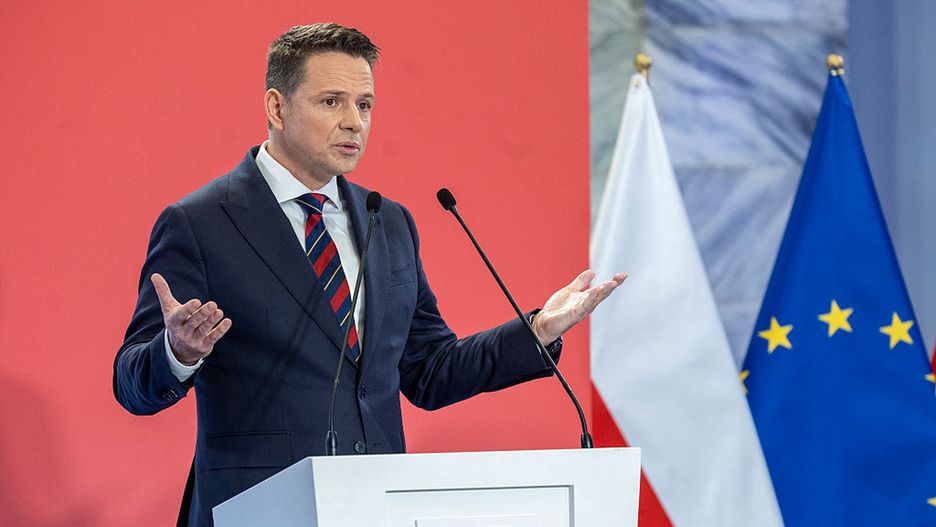 Rafal Trzaskowski During a Press Conference
Rafal Trzaskowski, mayor of Warsaw and Civic Platform candidate for the upcoming Polish presidential election, during a press conference, in Warsaw, Poland, on April 1, 2025. (Photo by Andrzej Iwanczuk/NurPhoto via Getty Images)
NurPhoto
andrzej iwanczuk photo, election 2025, general news, april 1, civic platform, warsaw press conference., political candidate, warsaw mayor, presidential race, public appearance, nurphoto agency, election campaign, election coverage, political event, political news, political press conference, warsaw politics, nurphoto, rafal trzaskowski, polish candidate, warsaw event, media event, political leader, polish politics, andrzej iwanczuk