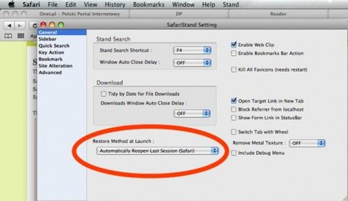 Zapamiętywanie sesji w Safari 3