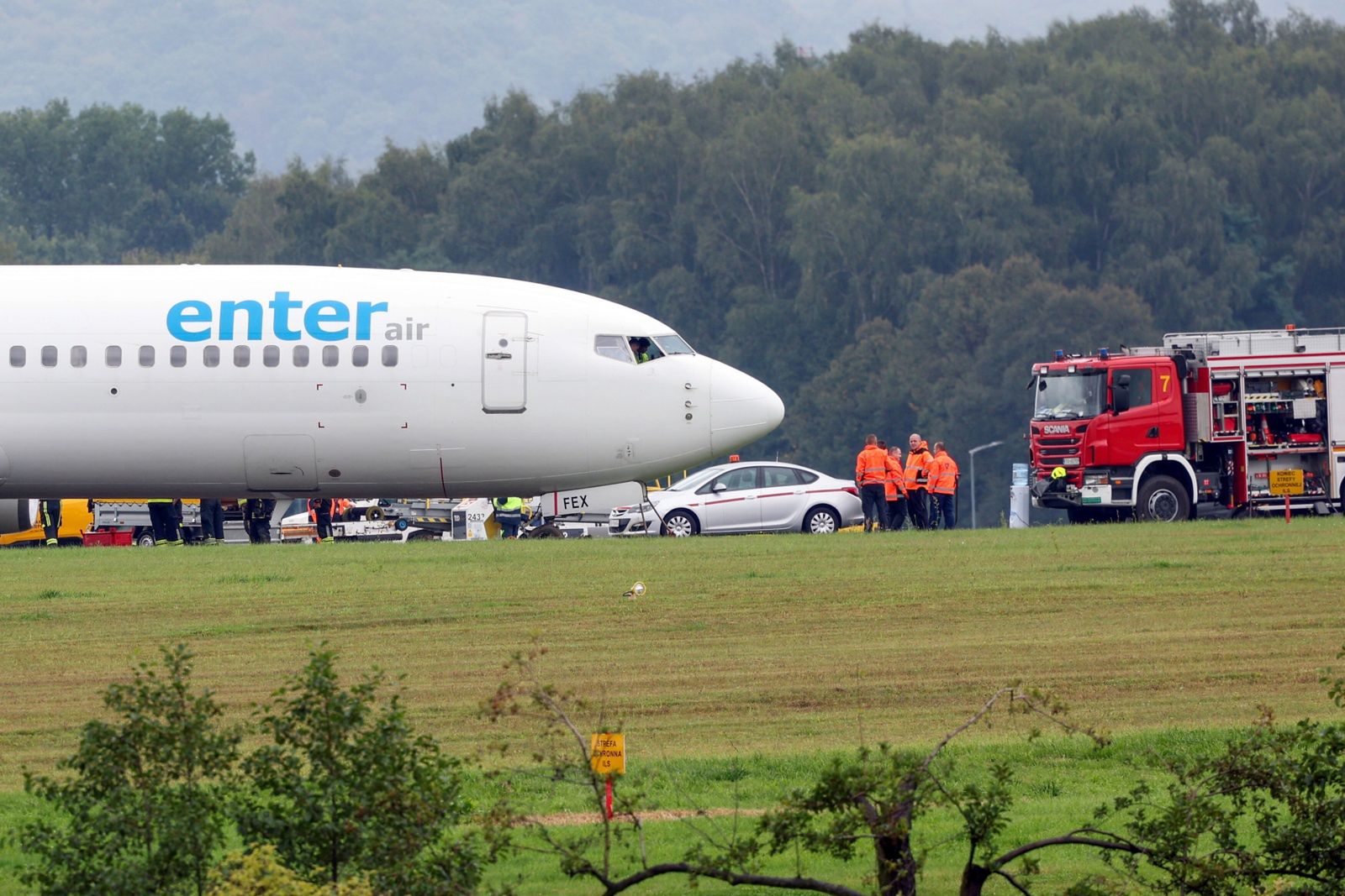Samolot wypadł z pasa startowego w Krakowie