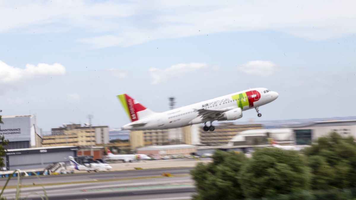 An airplane from TAP Air Portugal is taking off in Lisbon, Portugal, on April 7, 2024. Airlines are gearing up for another strong summer of travel, as pent-up pandemic demand and savings continue to drive bookings, even in the face of significant challenges such as higher oil prices and delays in new plane deliveries. (Photo by Luis Boza/NurPhoto via Getty Images)