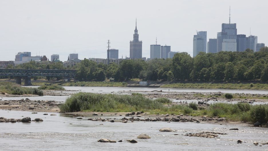 Rekordowo niski poziom wody w Wiśle