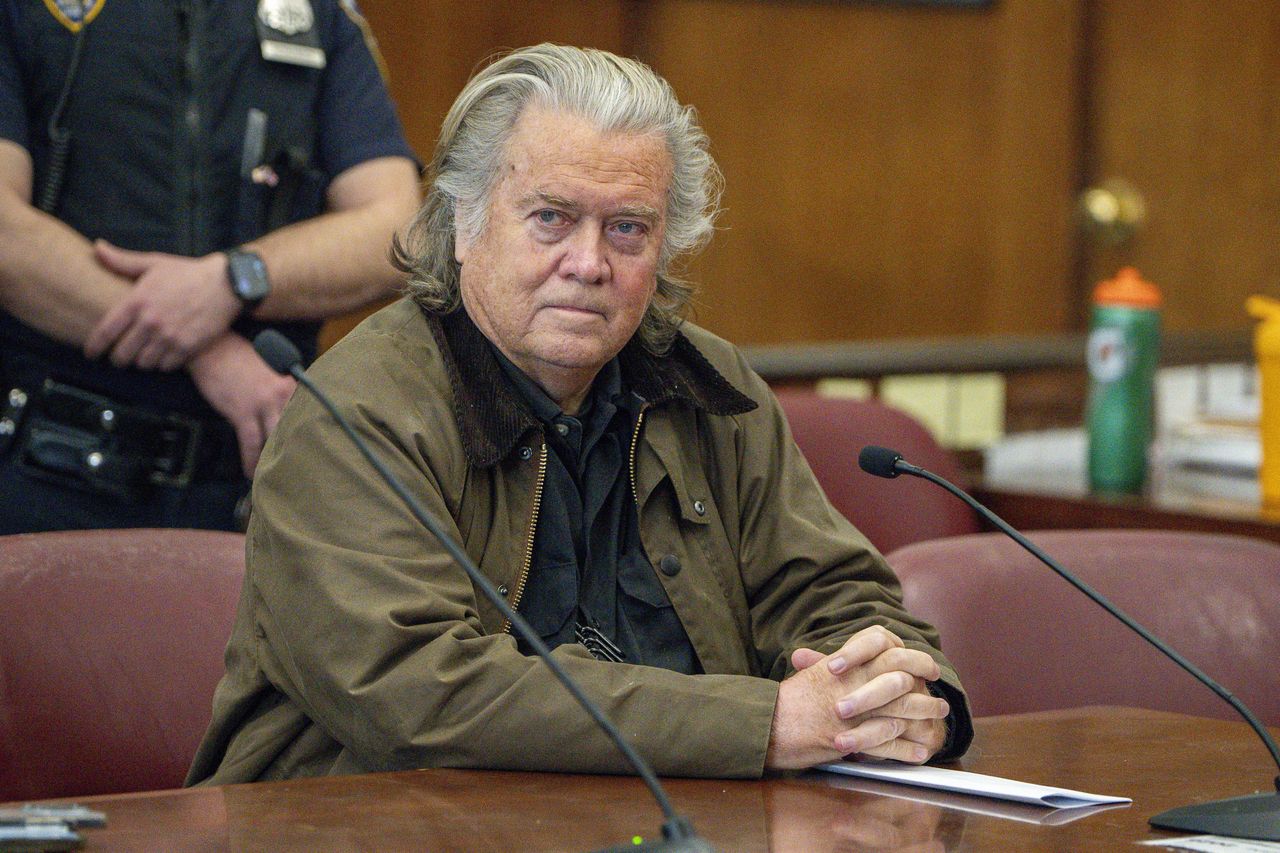 Steve Bannon during a hearing before the court in New York