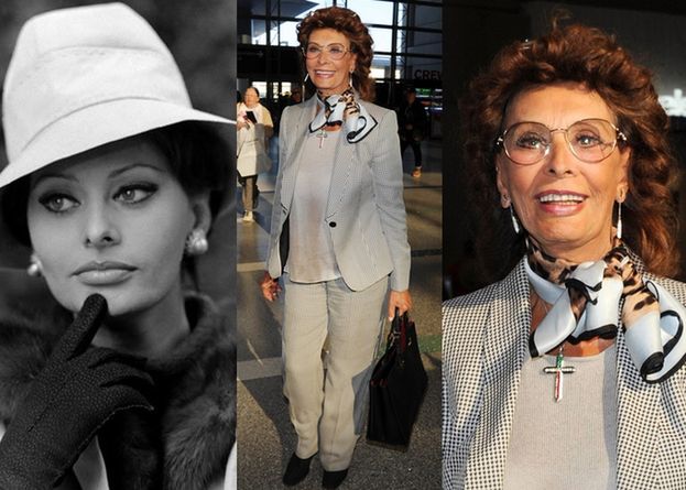 81-letnia (!) Sophia Loren na lotnisku! (ZDJĘCIA)