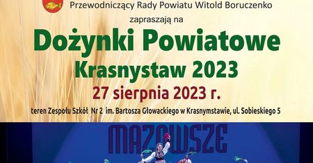 Dożynki w Krasnymstawie 2023. Koncert Państwowego Zespołu Ludowego Pieśni i Tańca „Mazowsze”