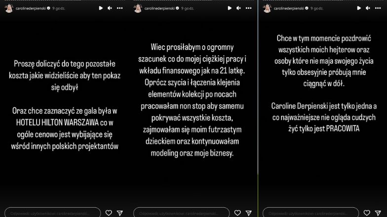 Caroline Derpienski odpowiada Anecie Glam