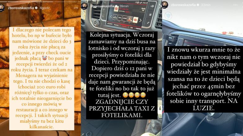 Zofia Zborowska psioczy na hotel