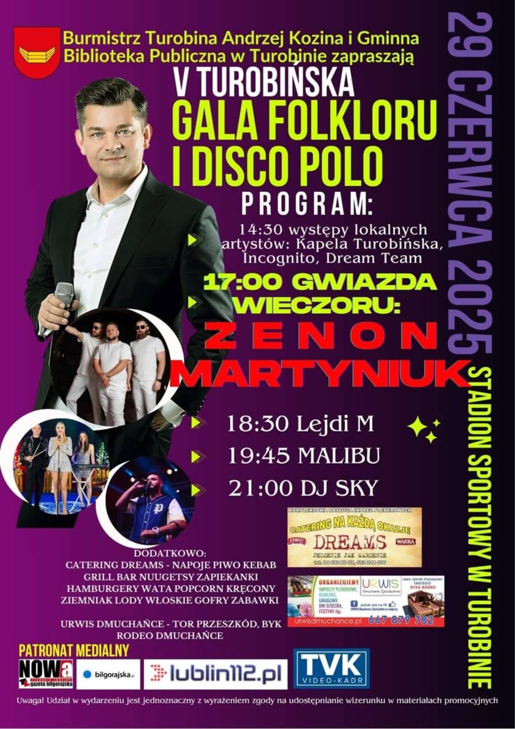 V Turobińska Gala Folkloru i Disco Polo 2025 - plakat