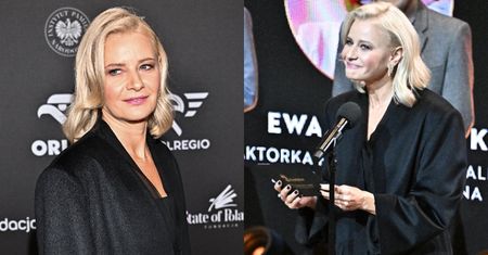Małgorzata Kożuchowska cała na czarno gra nogą w ZA DUŻEJ marynarce (ZDJĘCIA)