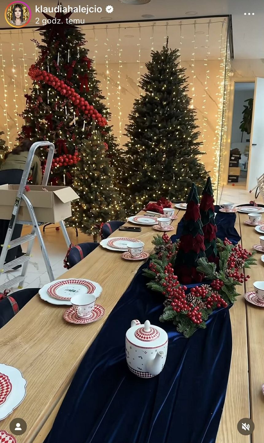Klaudia Halejcio przystroiła willę na święta