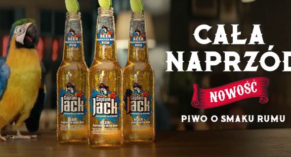 „Cała naprzód” i papuga w kampanii piwa o smaku rumu Captain Jack (wideo)