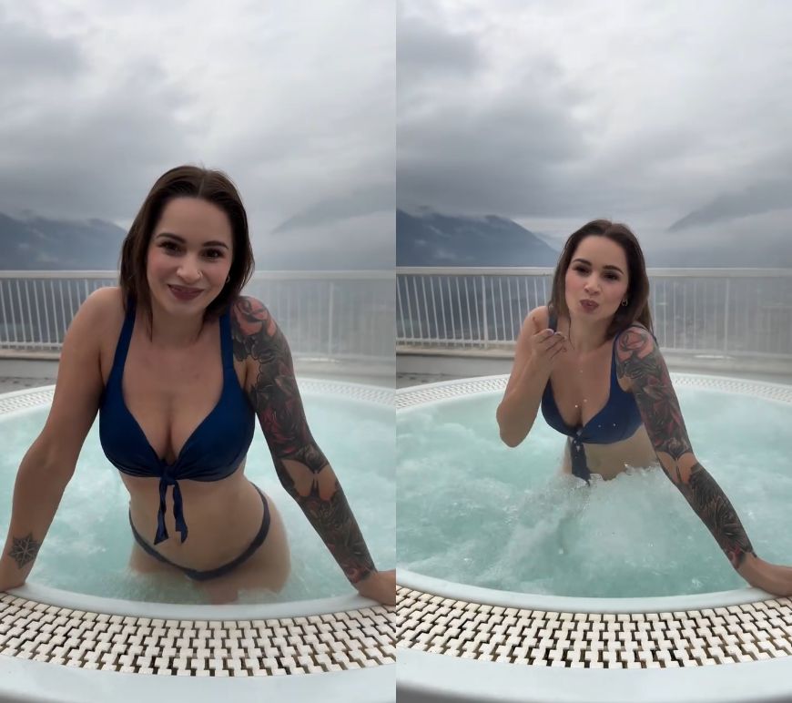 Ewelina Lisowska pozdrawia z jacuzzi