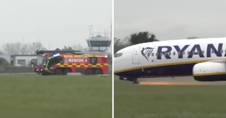 Dramatyczne lądowanie samolotu Ryanair. Jest nagranie z Dublina
