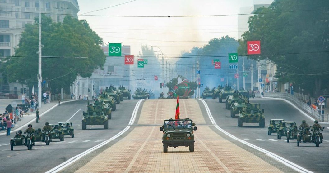 Parada wojskowa w Naddniestrzu.