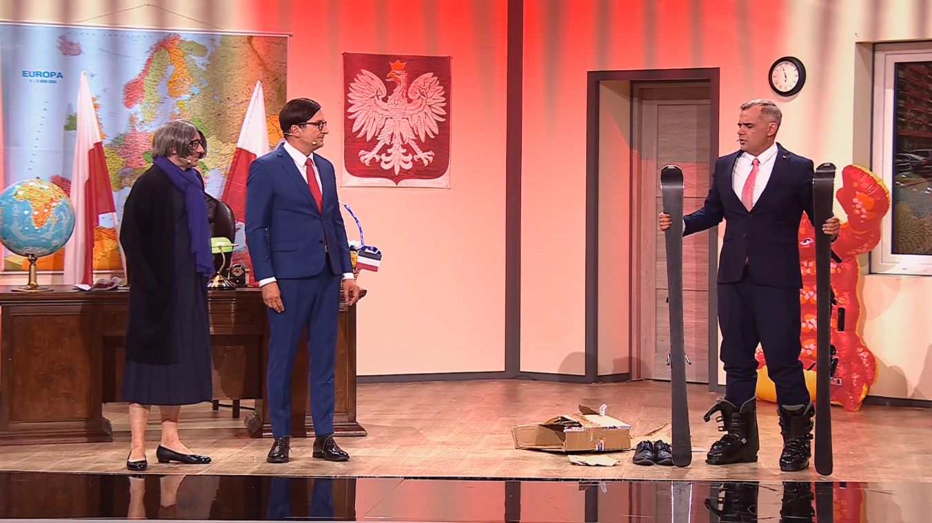 Skecz o konflikcie władzy z Agnieszką Holland