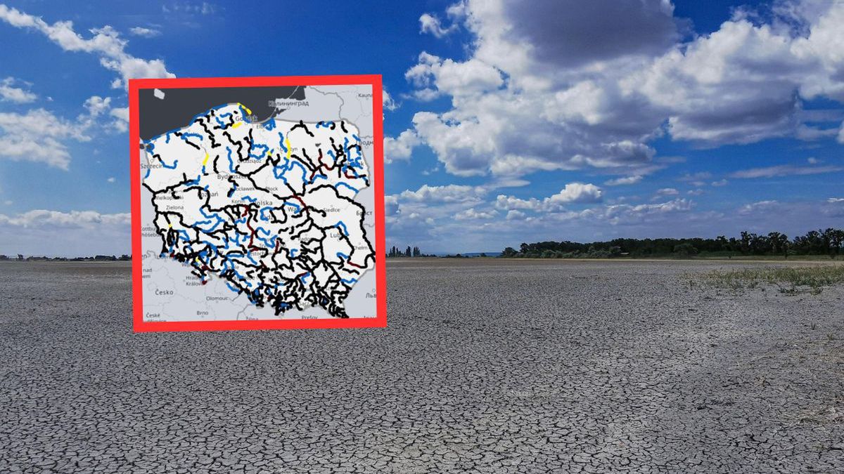 Rekordowo niski poziom wód w Polsce