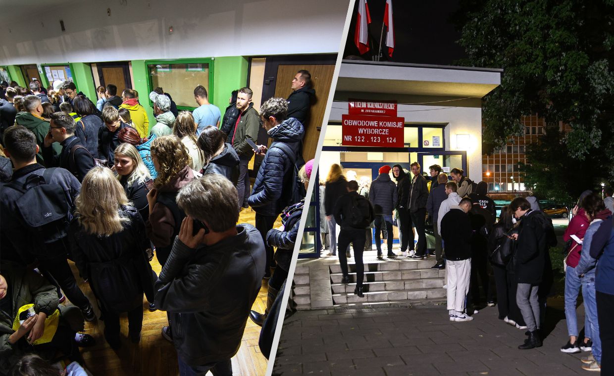 Przed lokalami wyborczymi ustawiają się kolejki wyborców