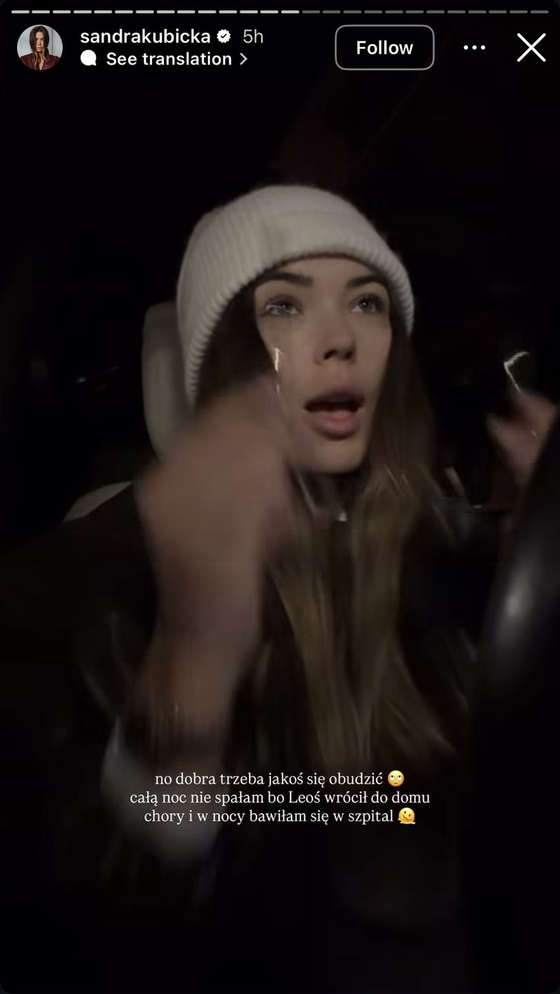 Sandra Kubicka na Instagramie