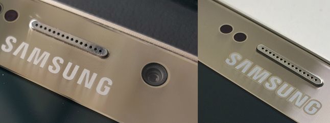 Galaxy S6 edge ze starym i odświeżonym logotypem