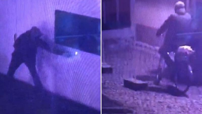 Policja publikuje nagranie z momentu podpalenia punktu szczepień w Zamościu