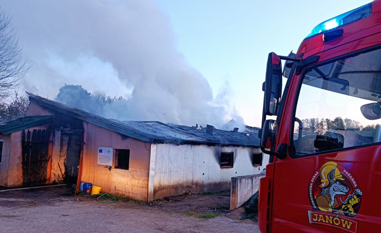 Gaszenie pożaru w Kizielanach trwało blisko 6 godzin