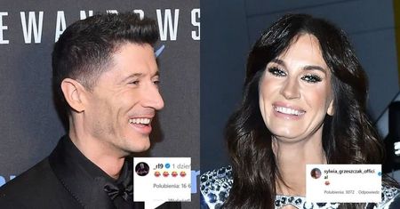 Robert Lewandowski i Sylwia Grzeszczak ROZBAWIENI skeczem kabareciarza o... Robercie Lewandowskim. Śmieszne?