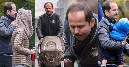Miłość, miłość na placu zabaw. Sławomir z dzieckiem i żoną powietrze wiosenne chłoną (ZDJĘCIA)
