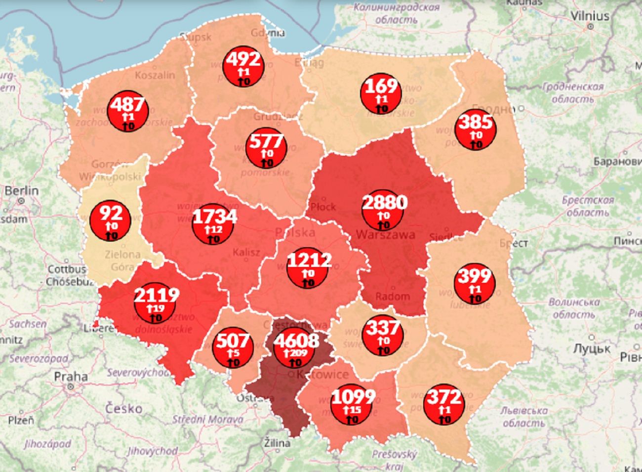 Koronawirus w Polsce. Aktualna mapa zarażeń
