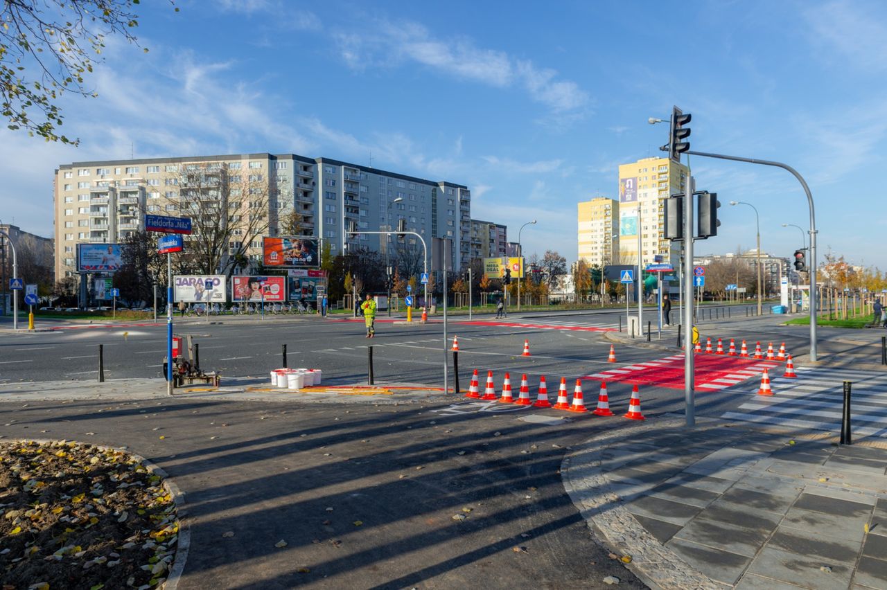 Warszawa. Zmiany na ulicy Jugosławiańskiej, fot. Zarząd Dróg Miejskich