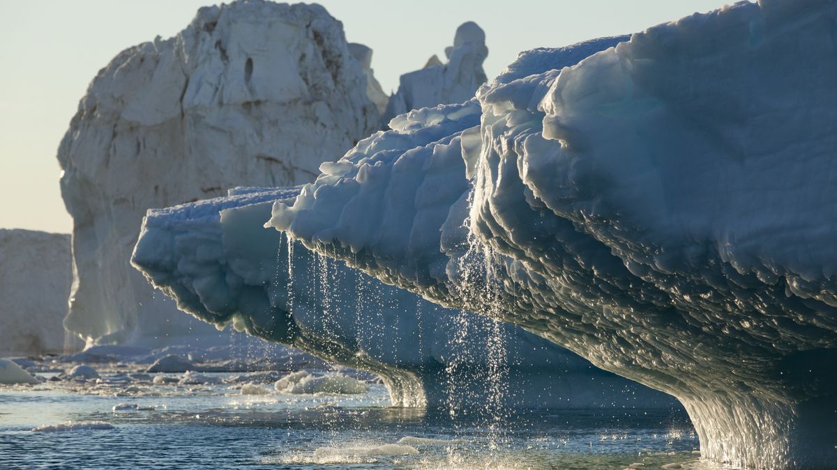 Topniejący lodowiec na Grenlandii