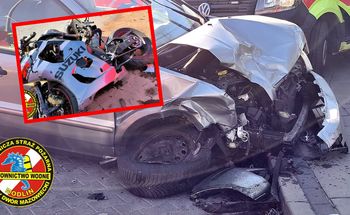 Błąd kierowcy osobówki kosztował motocyklistę życie