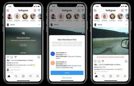 Instagram walczy z dezinformacją. Będzie ukrywał posty uznane przez ekspertów za fake newsy
