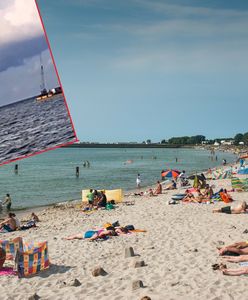 Potężna trąba wodna nad Bałtykiem. Turyści uciekali z plaży na Półwyspie Helskim