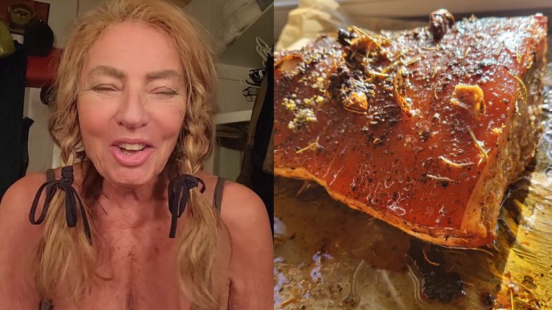 Agnieszka Fitkau-Perepeczko chwali się masażem boczku