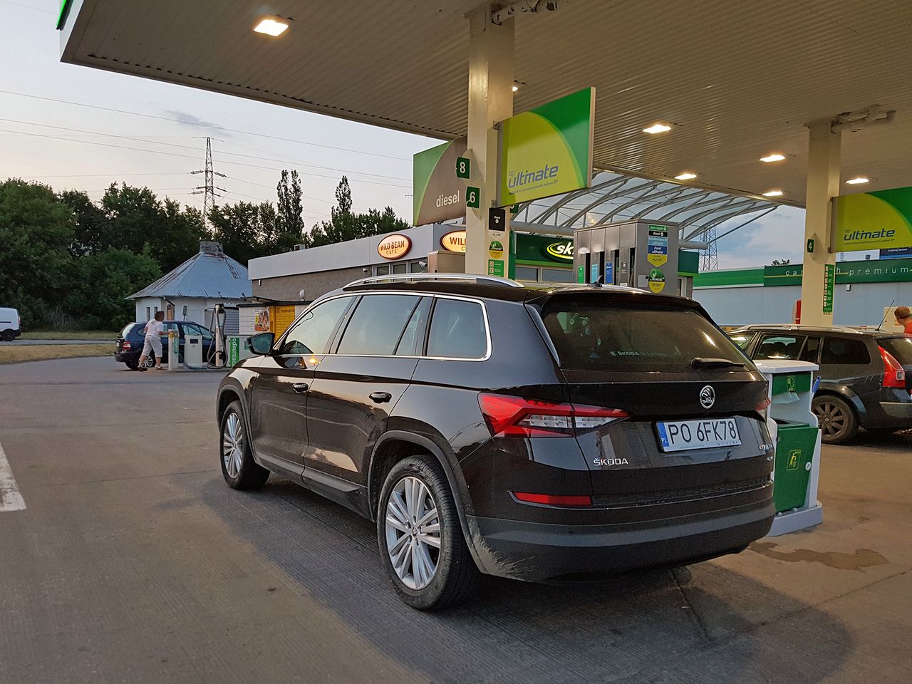 Skoda Kodiaq, stacja benzynowa