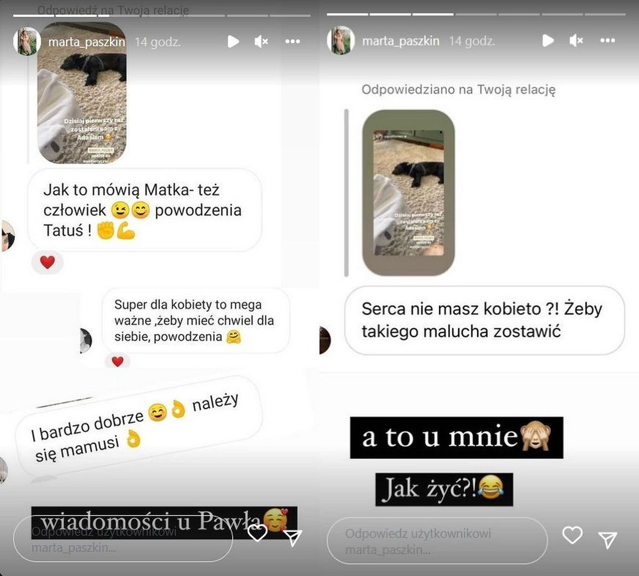 Screeny wiadomości, jakie dostali Marta i Paweł z "Rolnik szuka żony"