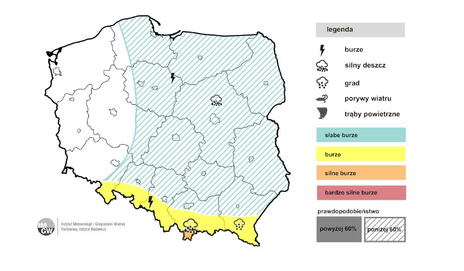 Alert RCB dla powiatu tatrzańskiego w dniu 16 czerwca