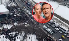 Tłumy na ulicach. Nawalna nie mogła przyjechać na pogrzeb męża