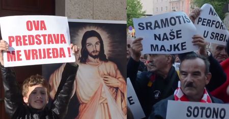Demonstracje w chorwackim teatrze! Na scenie Jezus gwałcił półnagą kobietę w hidżabie