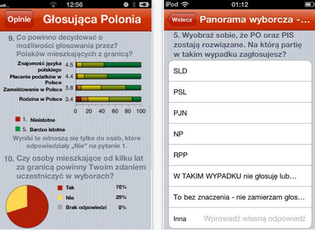 Wybory 2011 – aplikacja w App Store