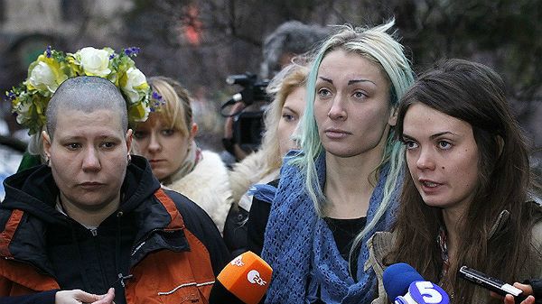 Aktywistki ukraińskiej, feministycznej organizacji FEMEN