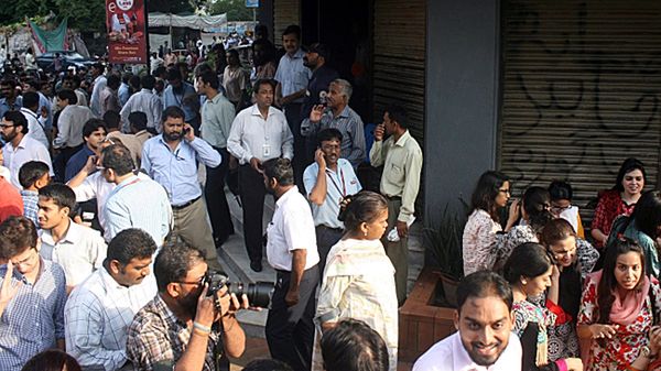 Ewakuacja jednego z budynków